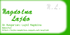 magdolna lajko business card
