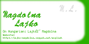 magdolna lajko business card